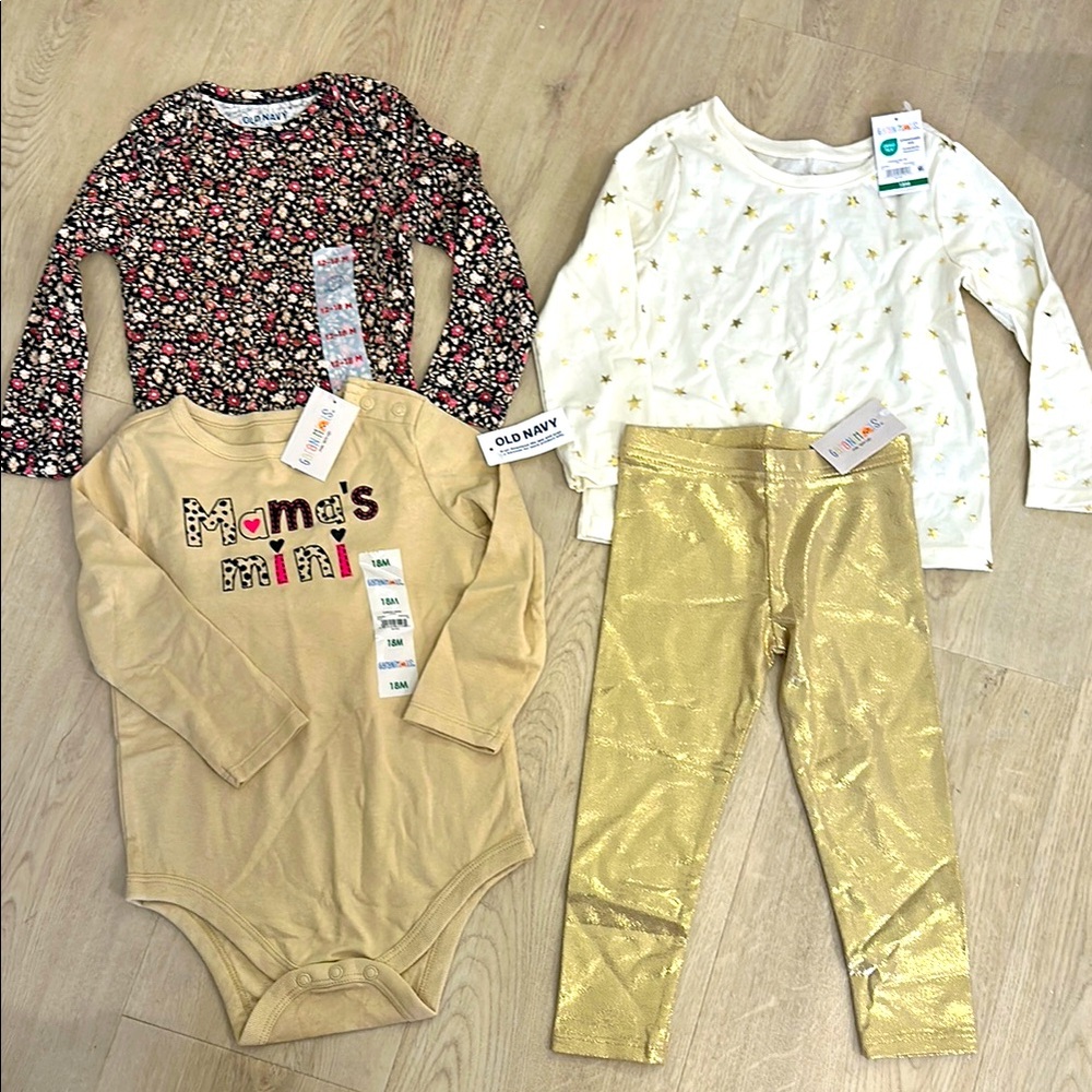 NWT Old Navy and Garanimals 12-18m Baby Clothing Lot Bodysuits + Mama’s Mini